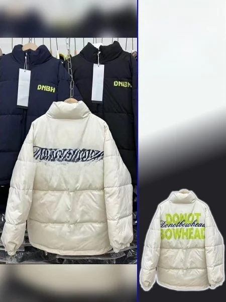 

plus Size Women's Thiened Cotton Jaet Printed Loose Fit Bread Coat Zipper Closure Long Sve Spring Faion Casual Cotto...