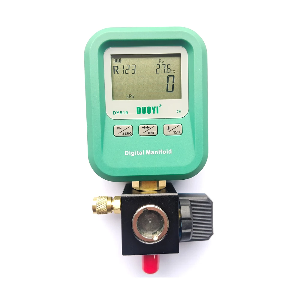 Coletor digital medidor de ac ar condicionado medidor de carregamento conjunto de ferramentas para manutenção e pressão de refrigeração precisa