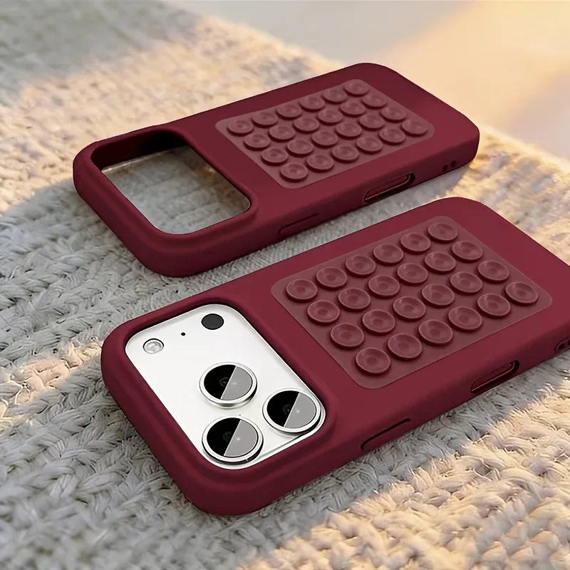 Minimally Designed Suction Cup For iPhone 18 17 16 15 14 13 12 11 Pro Max 16Plus Premium Frosted Phone Case Candy Silicone Cover