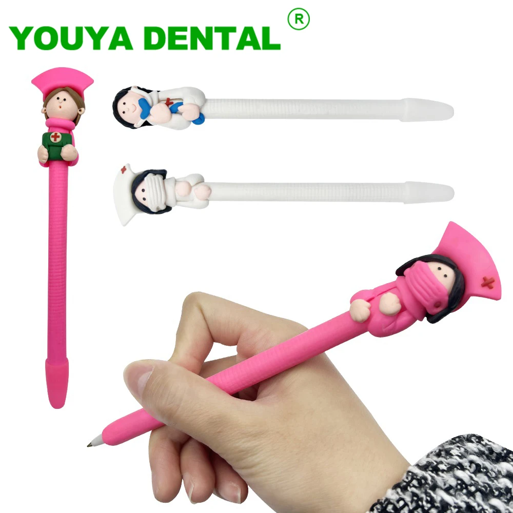 

Creative Dental Ballpoint Pen Cute Bending Roller Ball Dental Clinic Special Gift For Dentist Stationery Pen School Writing Pen