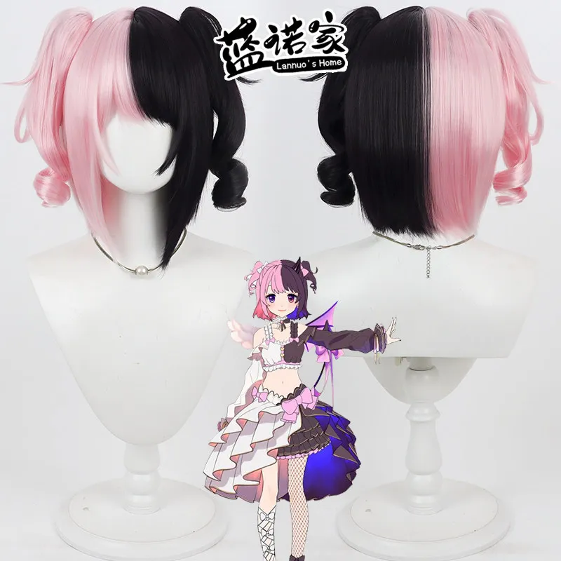 Virtual YouTuber Tachibana Hinano Cosplay Wig Halloween Carnival Party Props Synthetic Hair Heat Resistant Fiber + Wig Cap