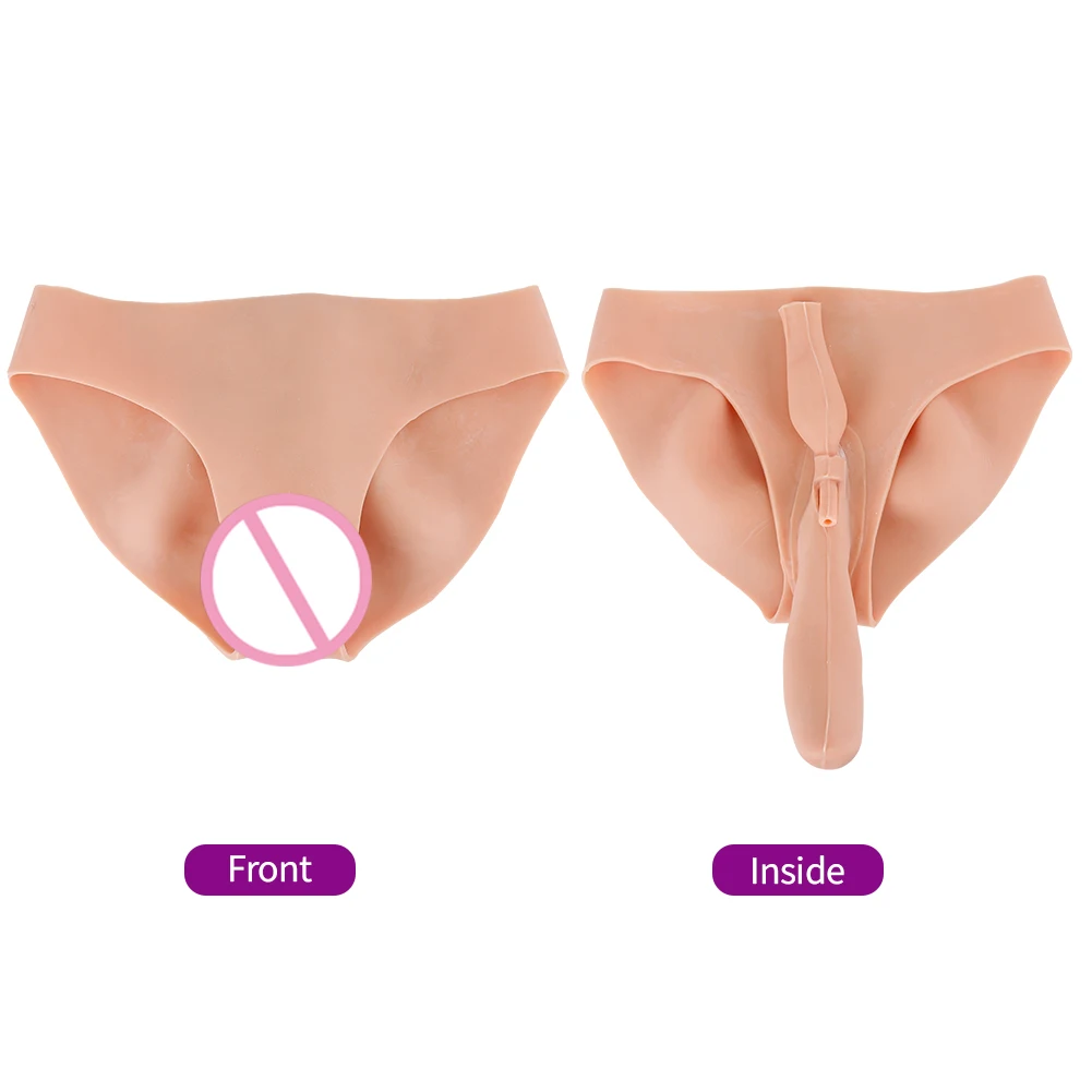 Simulated Silicone Fake Vagina Underwear Briefs Panties Hiding Penis For Crossdresser Transgender Shemale Dragqueen Cosplay Gays