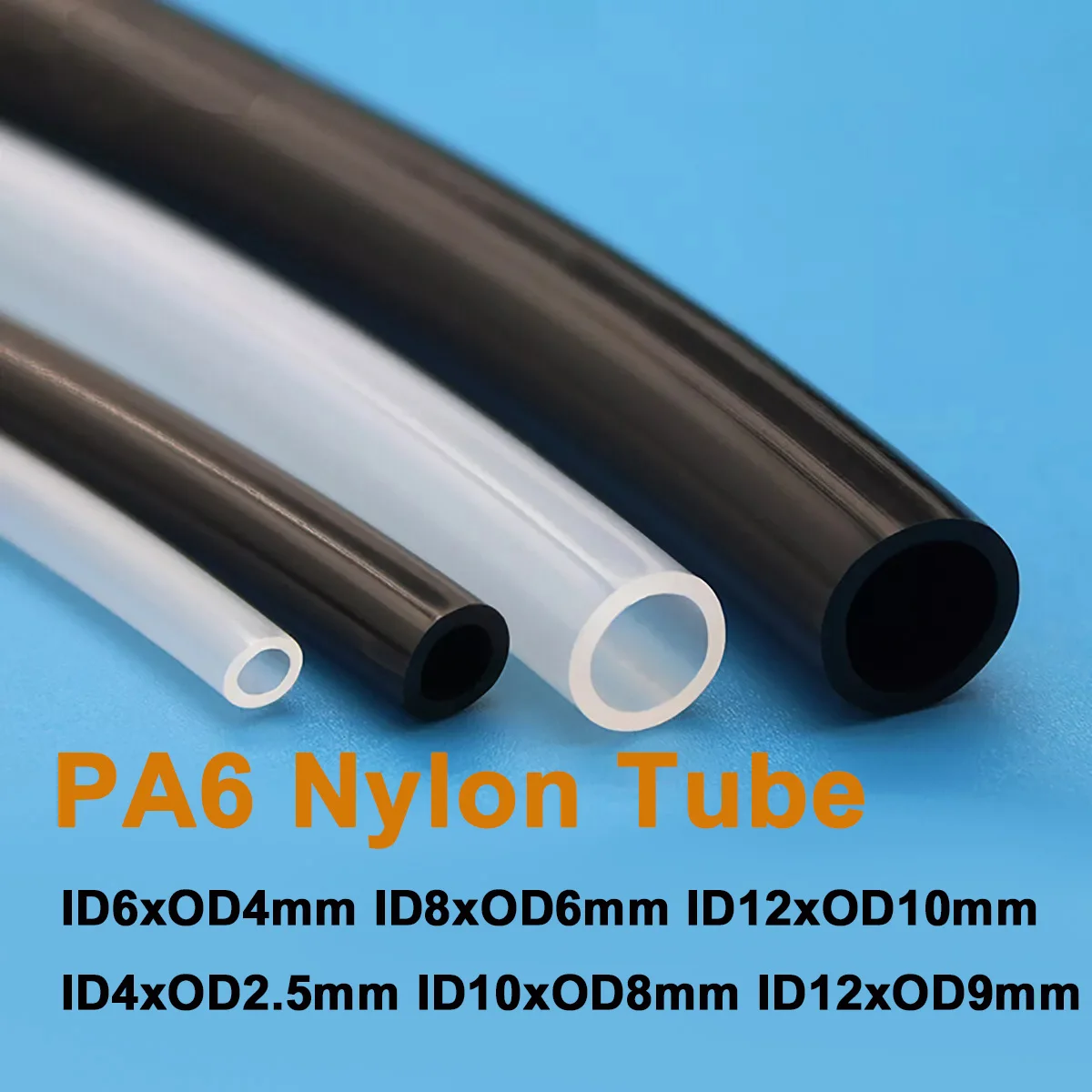 

2/5 метров PA6 Нейлоновая трубка Жесткая труба 2 мм 4 мм 6 мм 8 мм 9 мм 10 мм 12 мм Пневматический воздушный компрессор Гладкая жесткая масляная труба высокого давления
