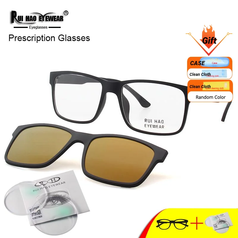 Customize Prescription Eyeglasses And Sunglasses TR90 Glasses Frame Fill Resin Lenses Myopia Spectacles Frame Men