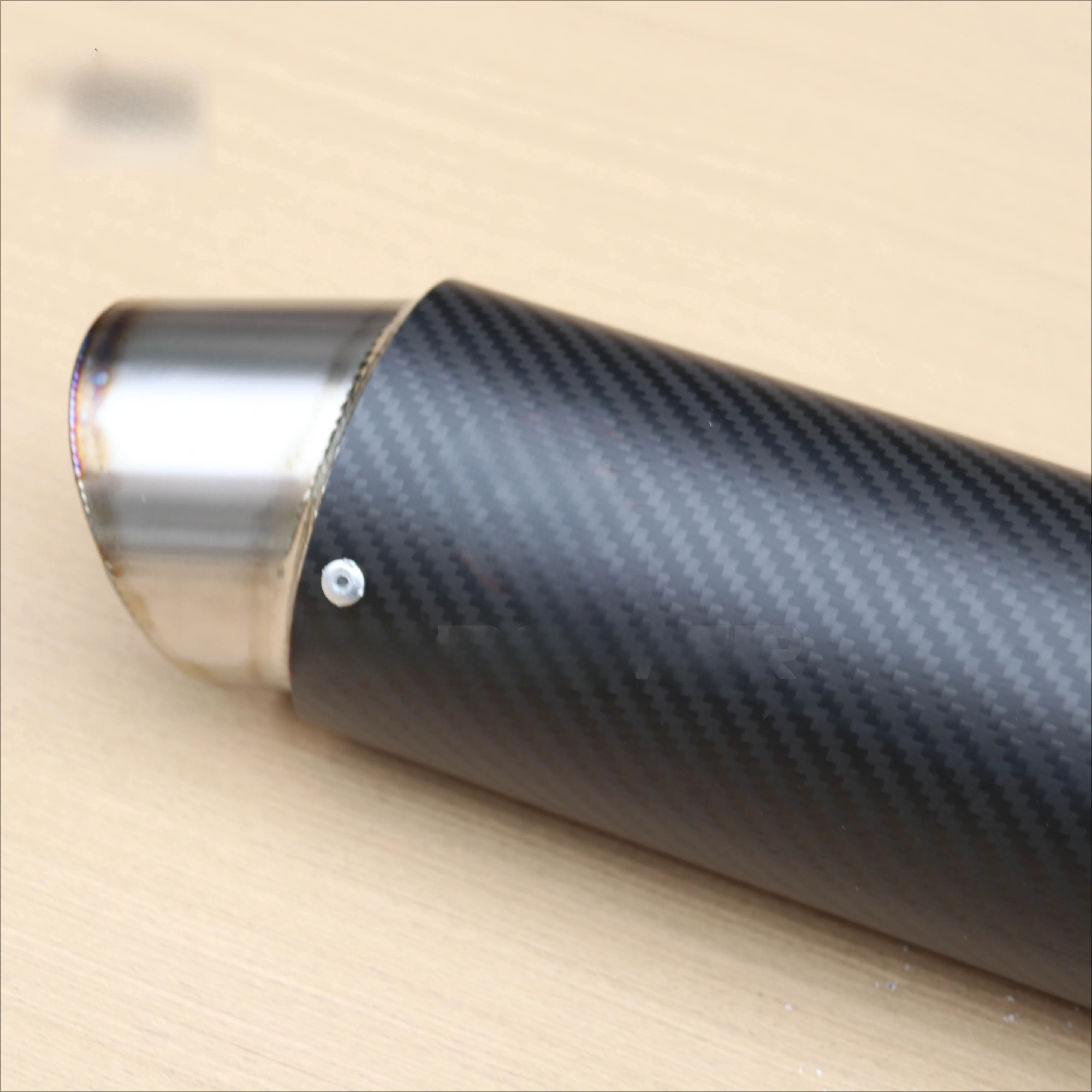 600cc Motorbike Engines 2inch Inlet Titanium Carbon Fibre Mufflers