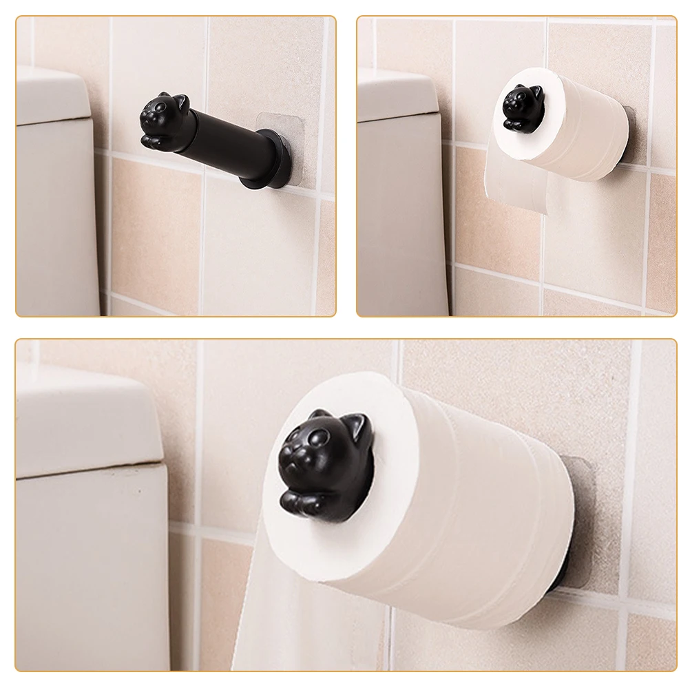 

Wall-Mounted Toilet Paper Rack Delicate Cat Roll Paper Holder Cute Bathroom Tissue Dispenser Toilet Tissue Rack