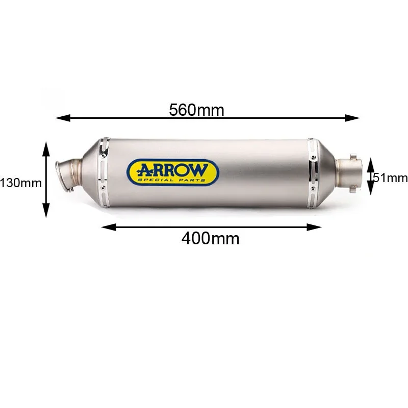 51mm Wrigley motorcycle exhaust pipe with DB Killer extended exhaust for R15 CBR300 650 Ninja 250 KTM390 KTM502 Yellow Dragon600