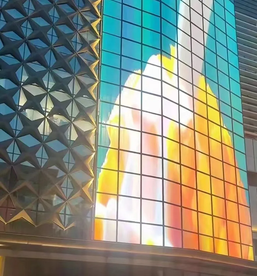 P3.9-7.8 Outdoor transparent Rental LED Display Screen Cabinet 500x1000mm LED panel