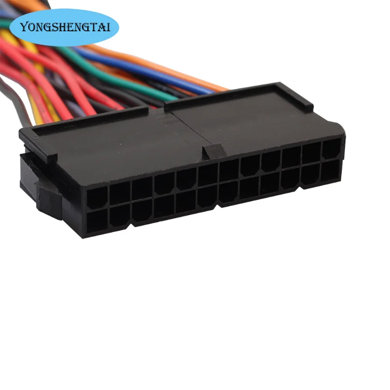 Tembaga inti ATX PSU standar ATX 24Pin perempuan untuk Mini 24P laki-laki komputer papan utama adaptor daya