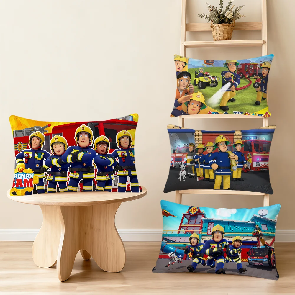 cartoon kid funny cool Rectangle Pillow Cover Home Sofa living Room F-Firemans Dorm bedside hogar Pillowcase s-Sams kids gift