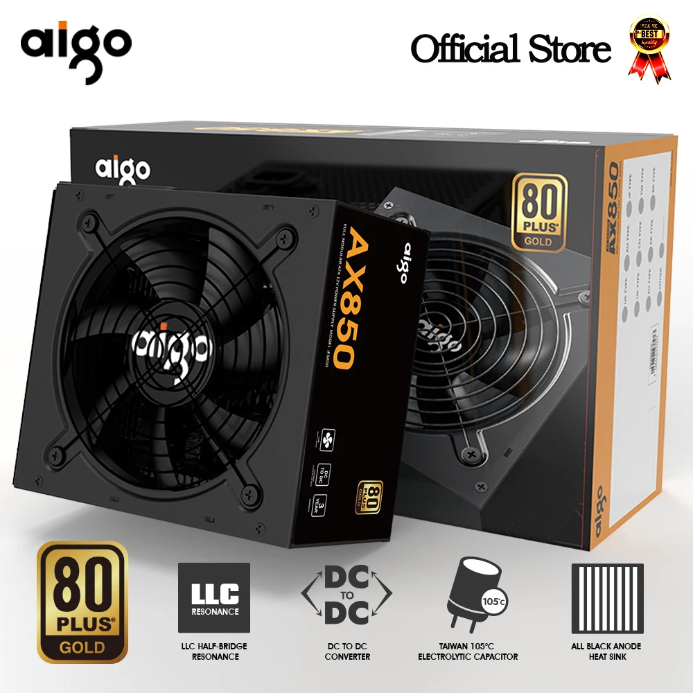 مراجعة وتحليل مصادر الطاقة Aigo 850 وات لبطاقات الرسومات NVIDIA RTX 850