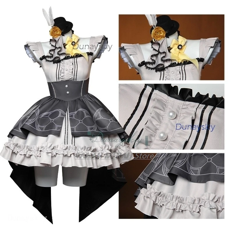 

Halloween Adult Iochi Mari Cosplay Wig Lolita Dress Ear Outfit Suit Game Blue Archive Party Uniform Anime Outfit