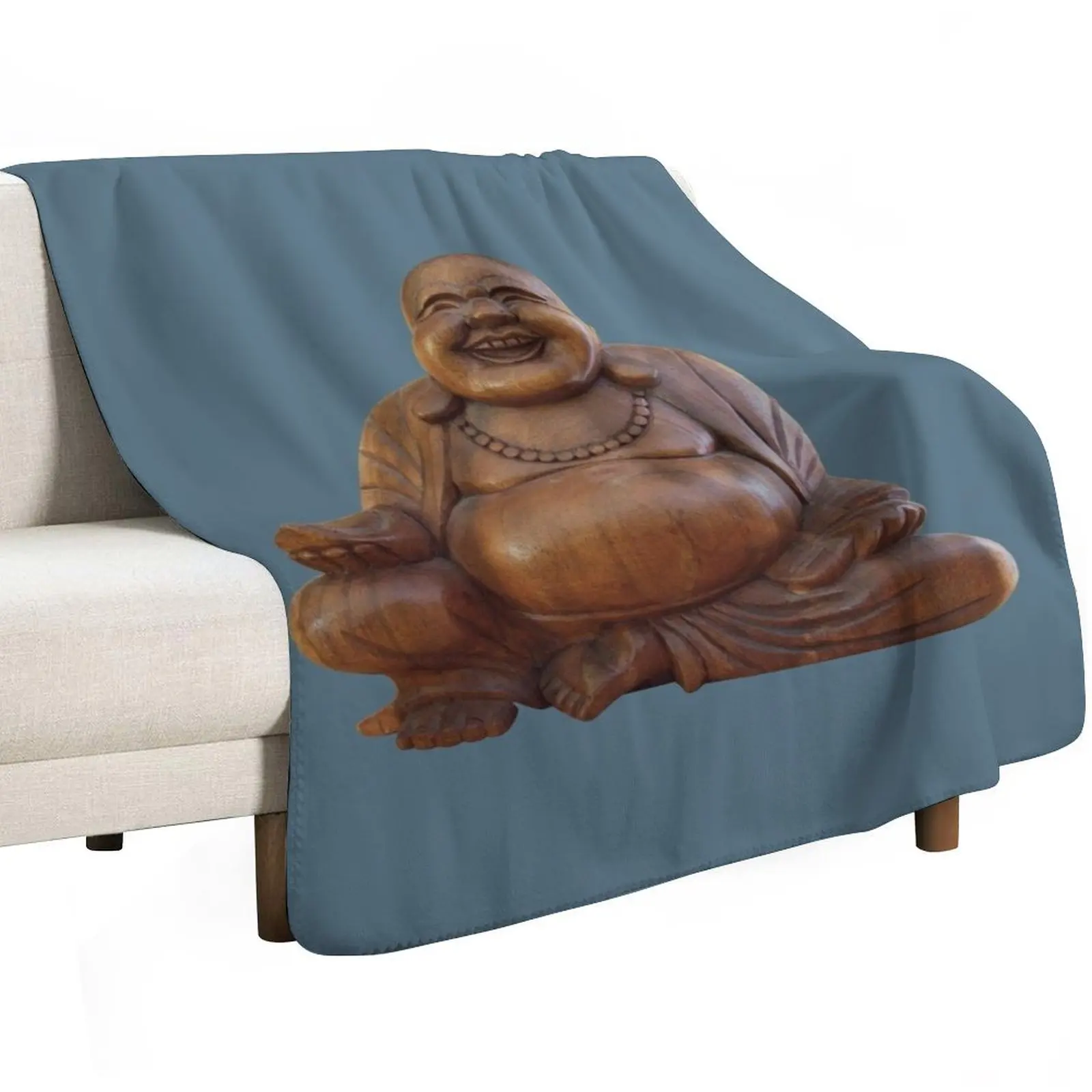 Wooden Laughing buddha Throw Blanket Sofa Decorative Sofa Winter beds Quilt Summer Beddings Soft Big Blankets