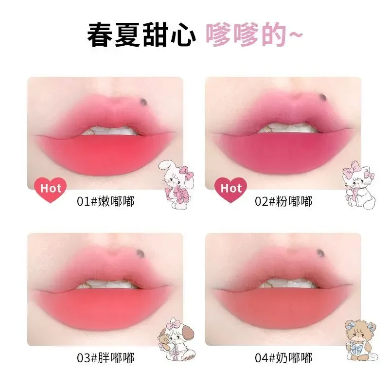 Flortte Matte Lip Glazuur Langdurige Hydraterende Matte Mousse Lippenstift Cartoon Anime Co-Branded Lip Cosmetica Beauty Maquillage