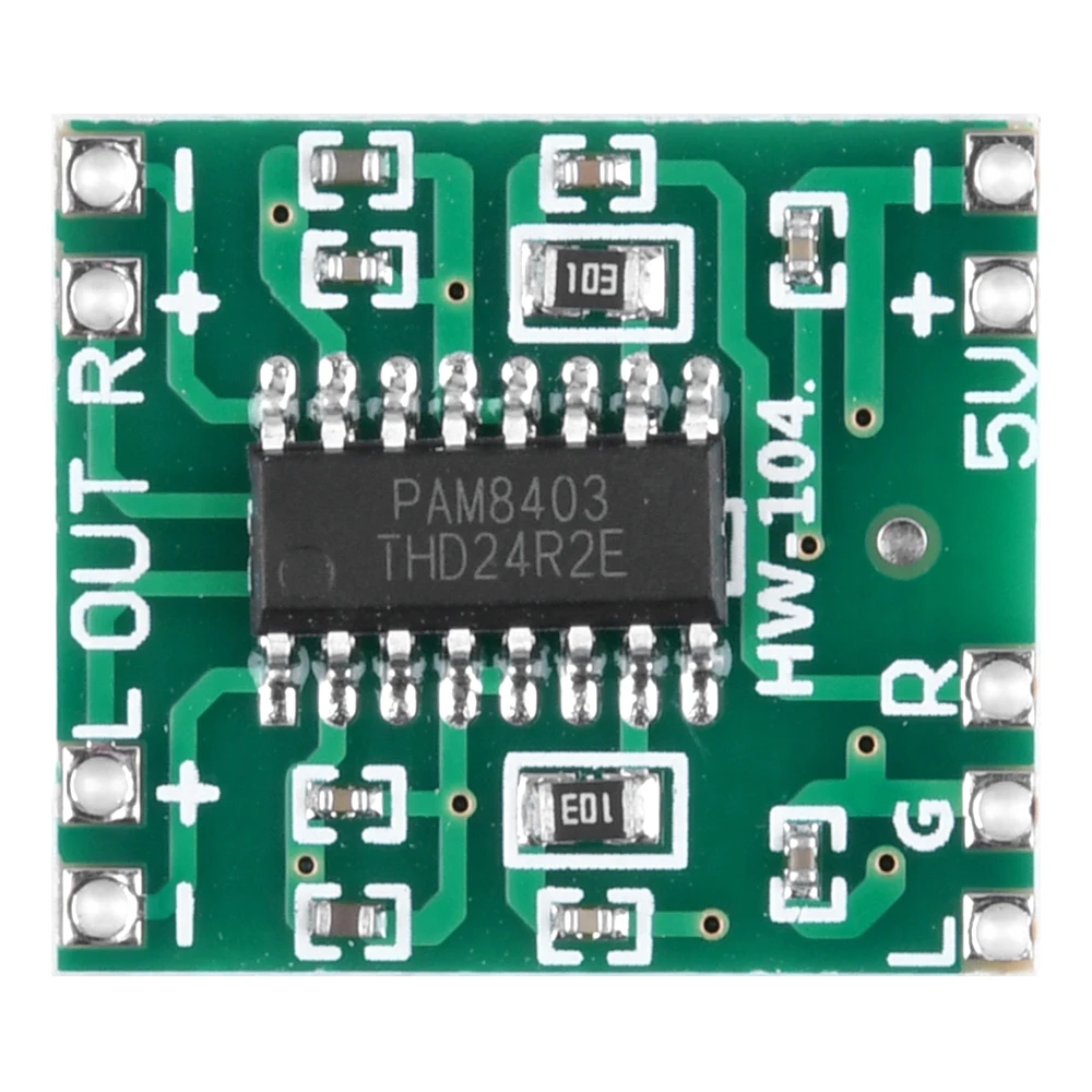 

1/5pcs PAM8403 2×3W Mini Digital Amplifier Board Module Class D Stereo Audio Power Amplifier 5V Power Supply Wholesale Dropshipp