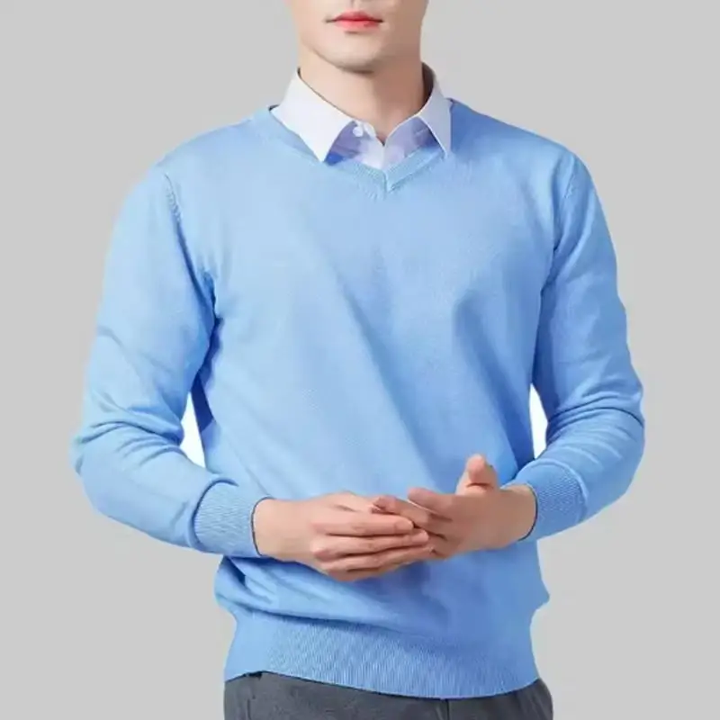 

Мужские кашемировые теплые пуловеры, свитер с v-образным вырезом, вязаные осенне-зимние топы, мужской шерстяной трикотаж, джемперы, нижняя рубашка больших размеров