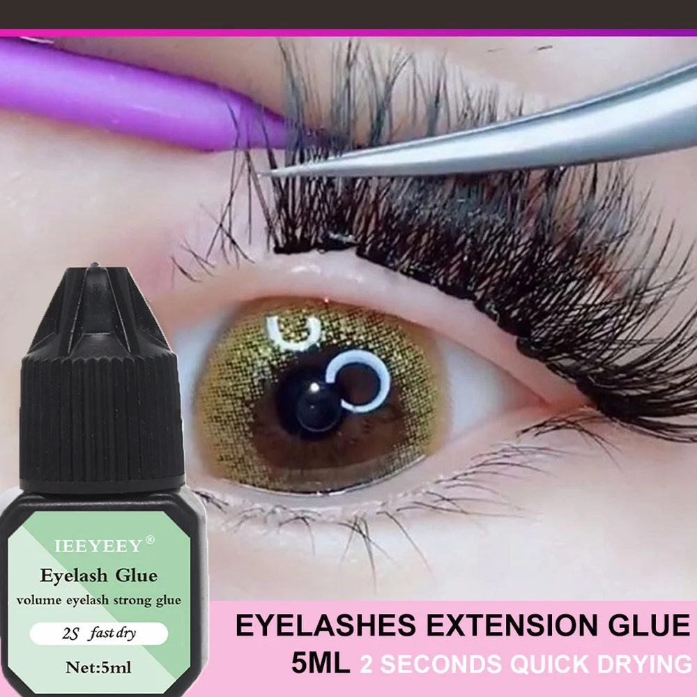 

5ml Natural Lashes Extension Glue Quick Drying Long-lasting Waterproof Black Makeup Fake Eyelashes Extension Glues Makeup Tool