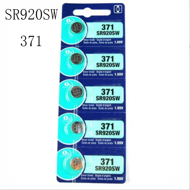 5PCS/LOT SR920SW AG6 Botton cell 371 for watch battery