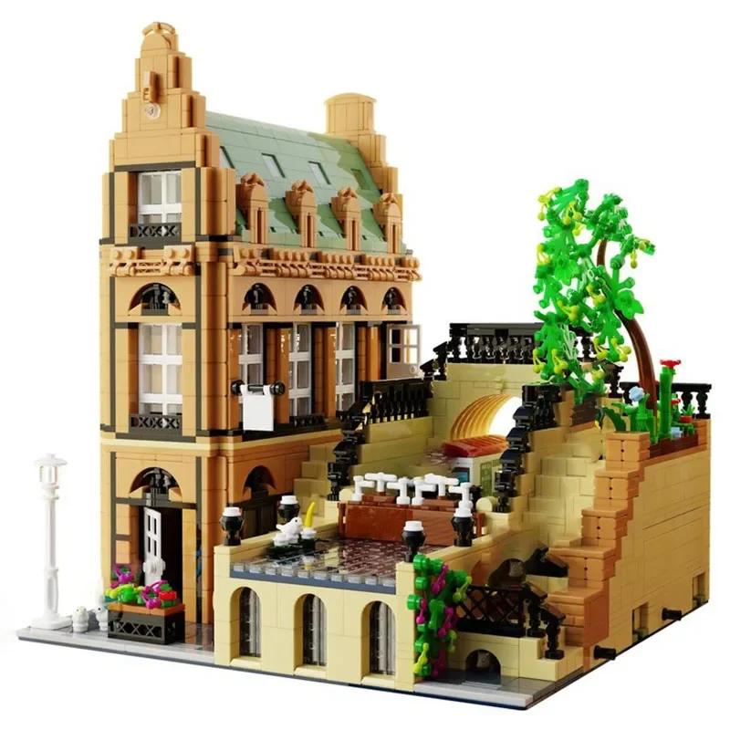 Modular City Building Model Moc Building Blocks Canal Lock Technology Modular Gift Construstion DIY Set Assembly Christmas Toys