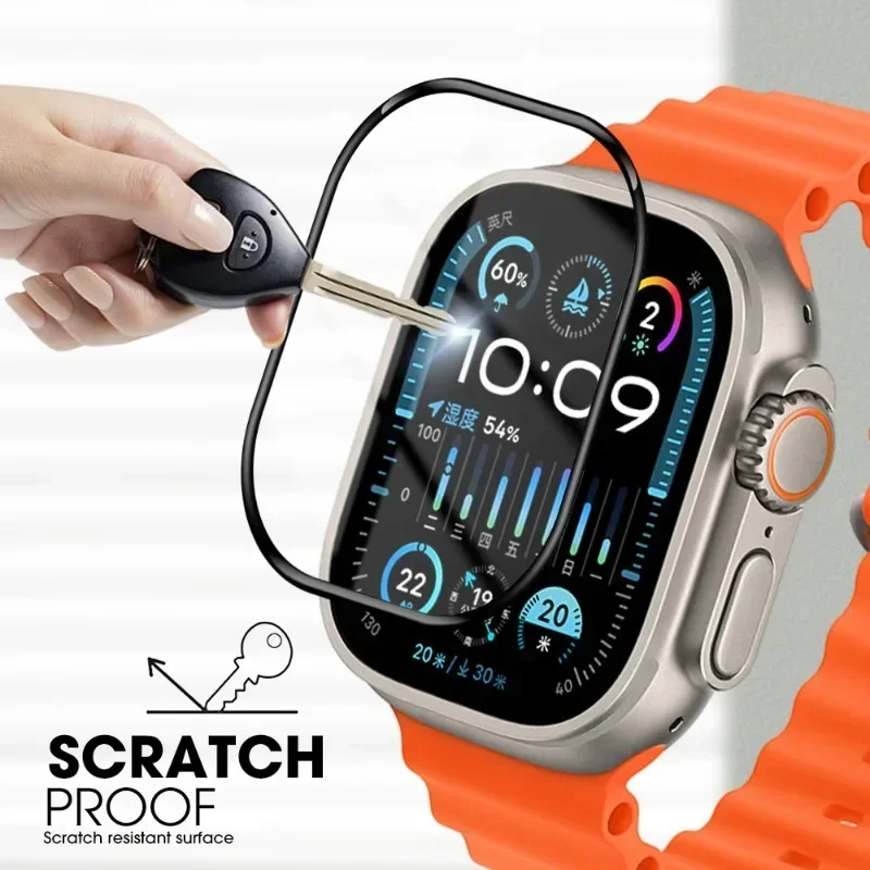 Protector de pantalla para reloj inteligente, película protectora completa para Apple Watch Ultra 2, 49mm, HD, transparente, suave, accesorios para Iwatch