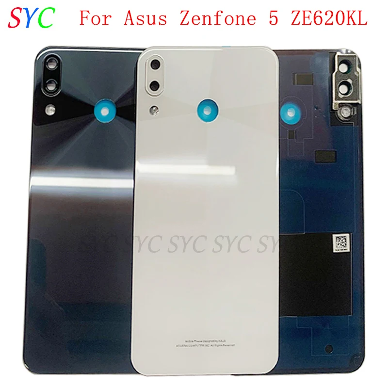 Original Rear Door Battery Cover Housing Case For Asus Zenfone 5 ZE620KL Back Cover with Camera Lens Logo Repair Parts 1pcs electric motorcycle power battery lock lock pedal switch electric bicycle key medium electric door lock accessories