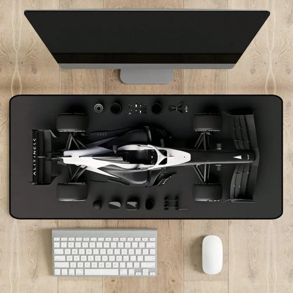 

Игровой коврик для мыши Racing Gaming, черный, коврик для стола в виде автомобиля, офисные игровые коврики для стола, резиновые противоскользящие коврики для игровой клавиатуры и мыши XL, длинные коврики для стола