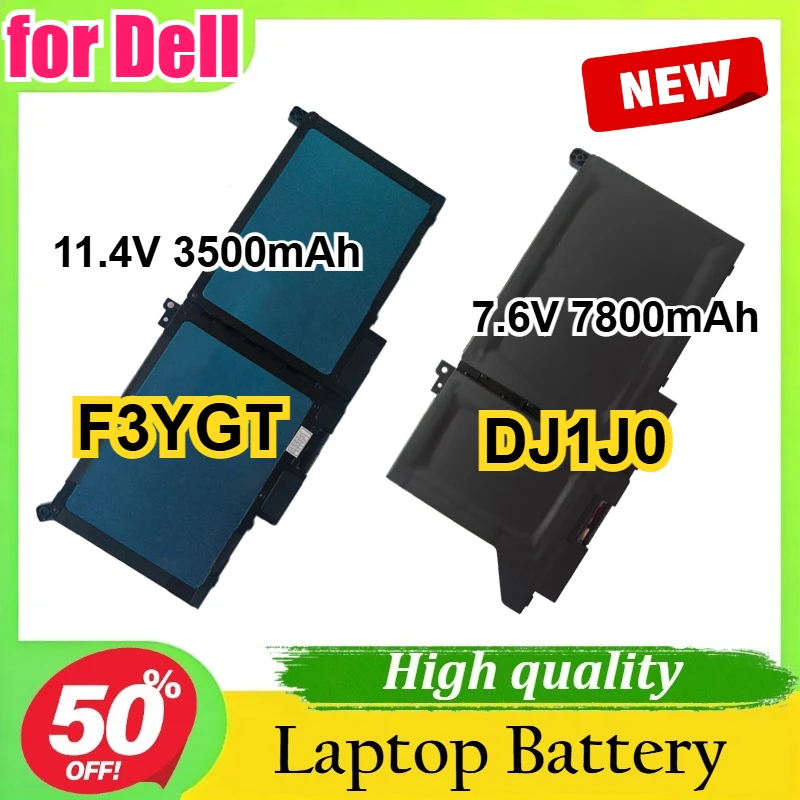 

F3YGT DJ1J0 7.6V/11.4V 7800/3600mAh Replacement Laptop Battery for Dell Latitude 12 13 7000 Series 7280 7290 7380 7390 7480 7490