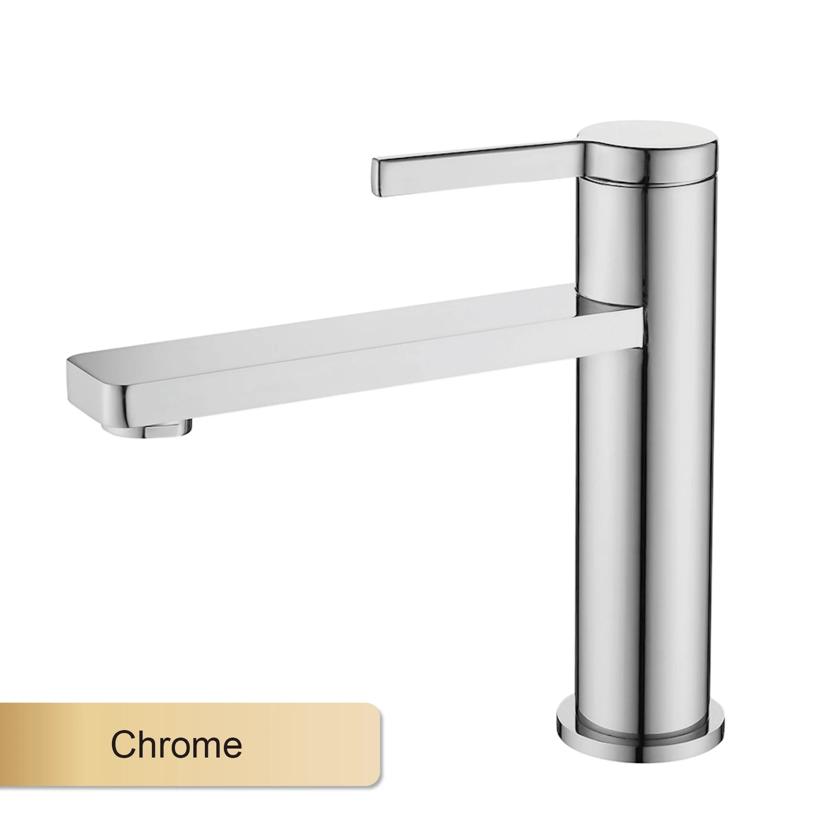 AITANA Modern Brass Black Bathroom Faucet with Simple Design, One Hole Single Handle Hot and Cold Water Basin Mixer image 3