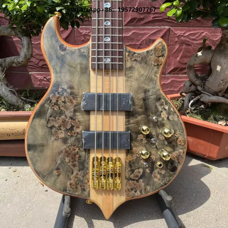 Custom 4 Strings Electric Bass Guitar Mahogany Maple 5 6 String Customized