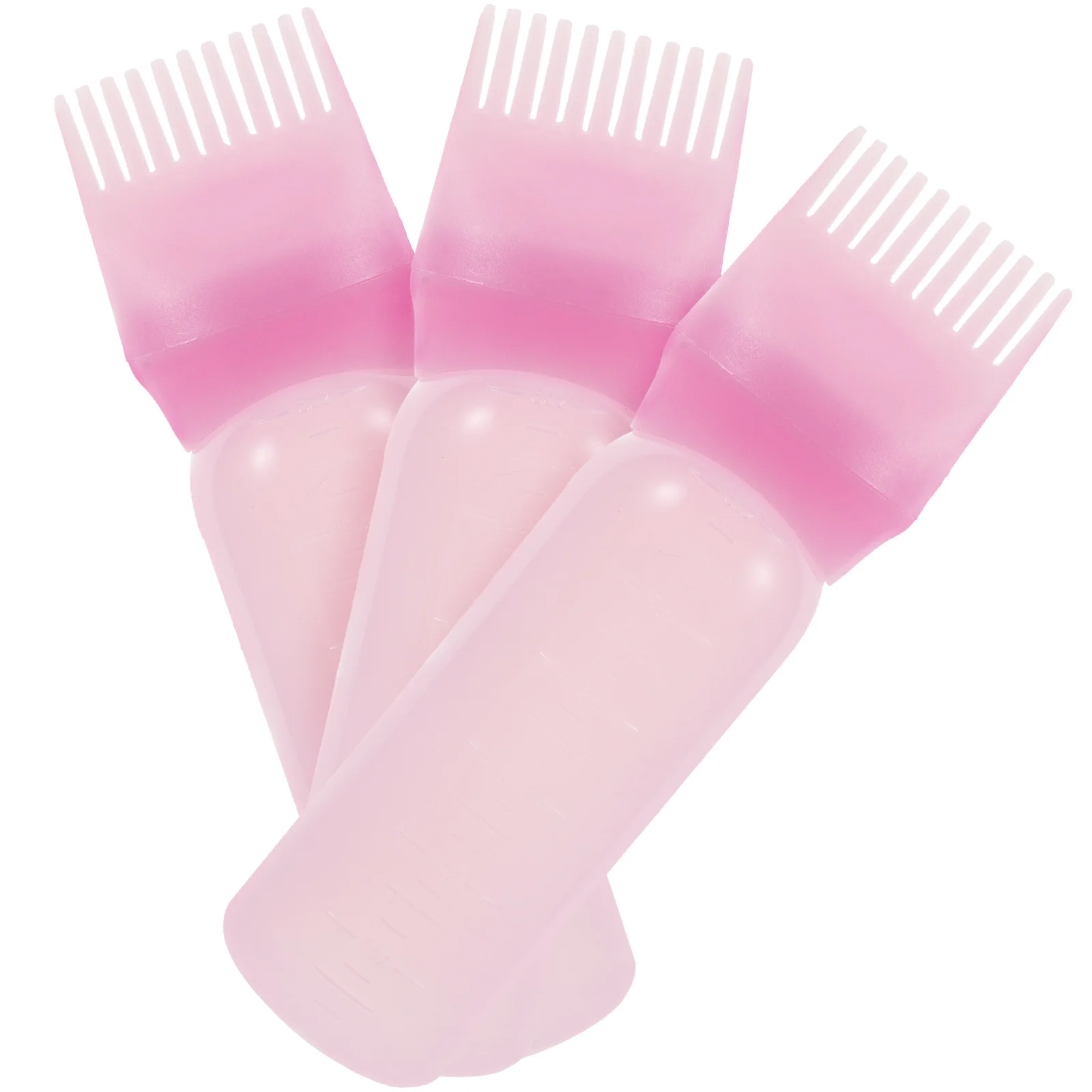 

3 Pcs Perm Potion Bottle Oil Hair Applicator Root Dye Application Bottles Comb with Dispenser for