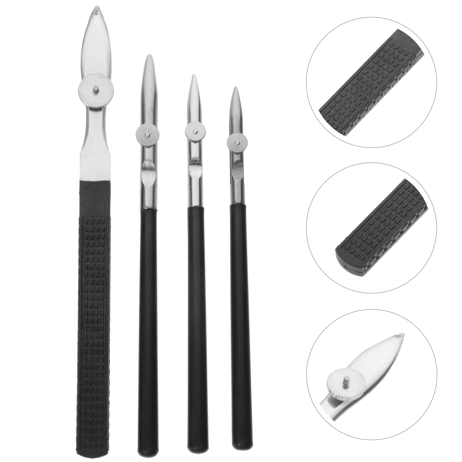 

4Pcs Art Line Pen Set Plastic Metal Materials Adjustable Convenient Ruling Pens for Drawing Straight Borders Fine Line Painting