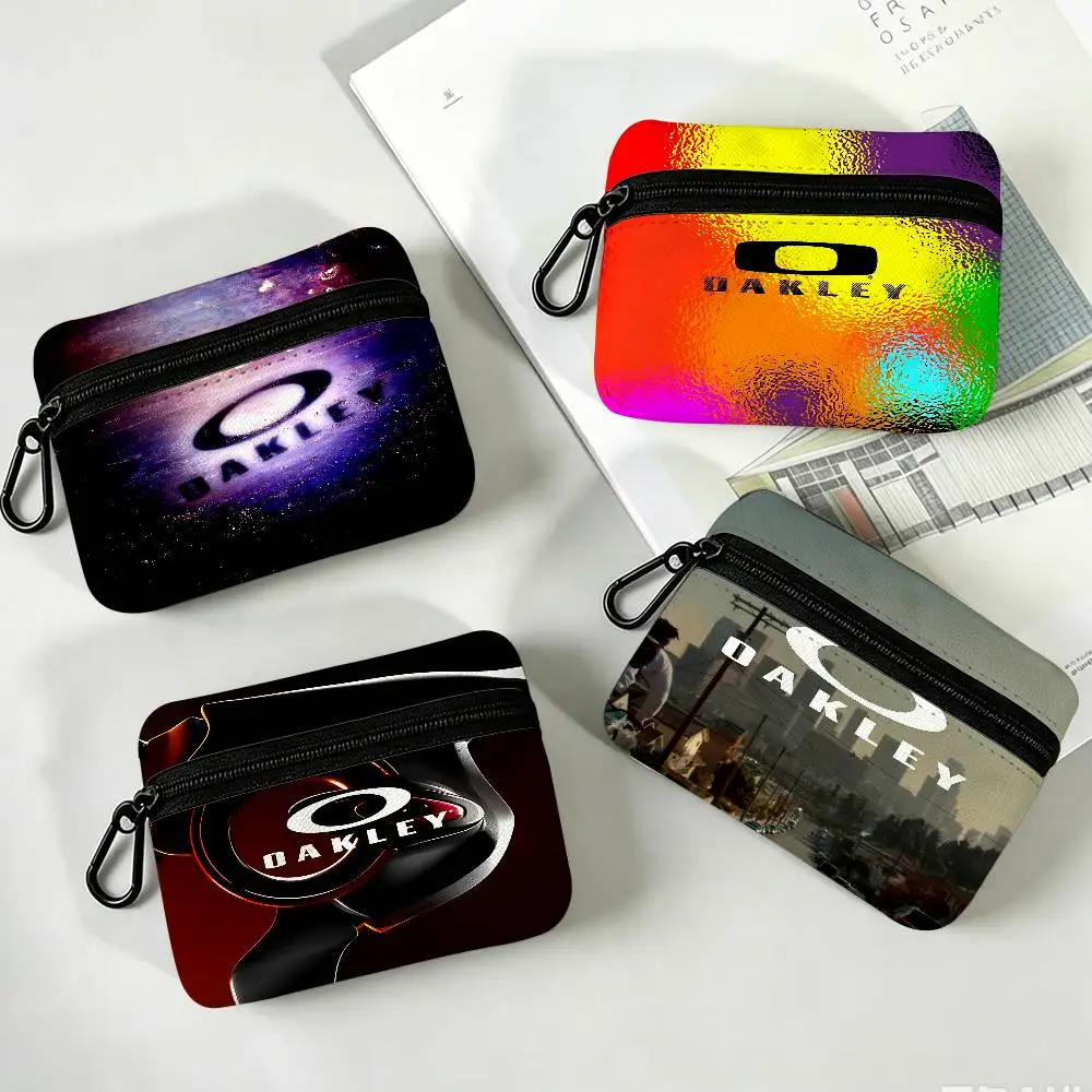 O-Oakleys Logo Oxford Fabric Zipper Pouch Lightweight Hanging Coin Wallet For Coins ID Cards Keys Lipstick Earbuds