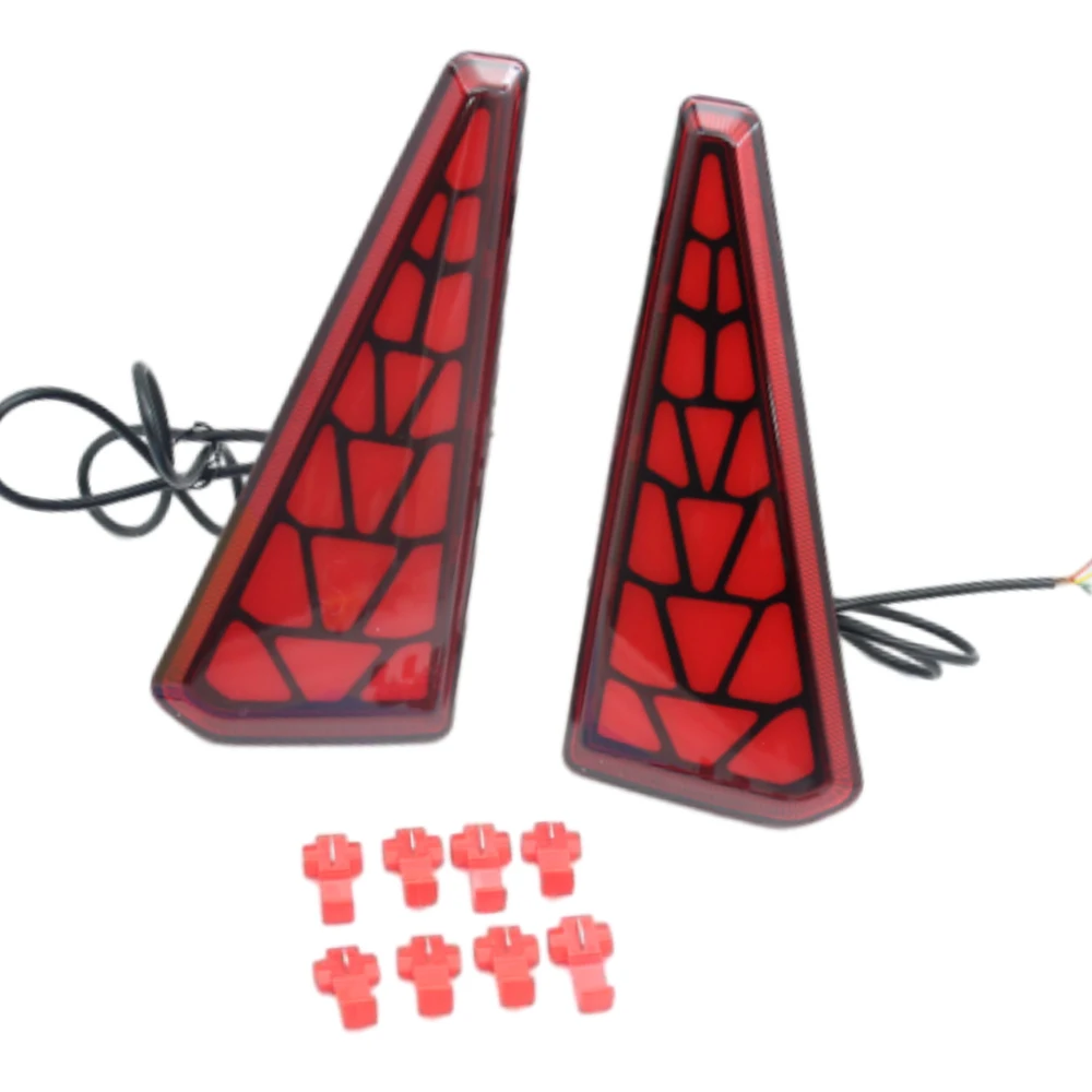 1 Set Rear Bumper Light Red Shell For 2014-2018 Toyota NOAH VOXY 80 Series 3 Function LED Brake Light Running Light Turn Signal