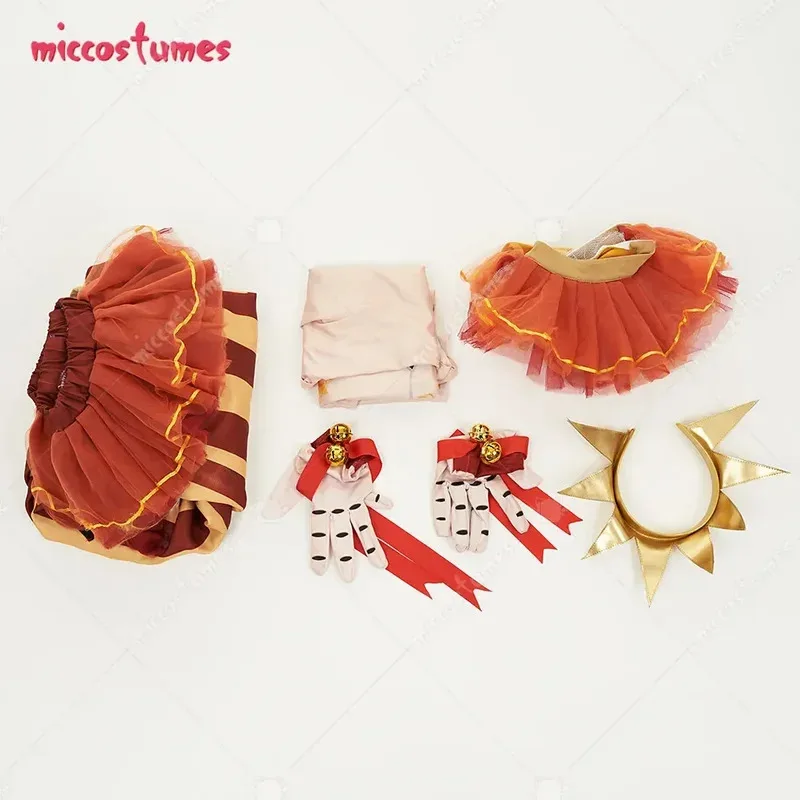 25COSMiccostumes 유니섹스 게임 Sundrop 코스프레 의상 장갑과 머리 장식