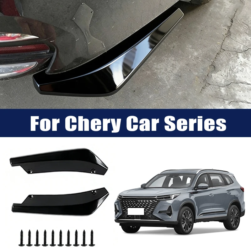 

2PC Rear Bumper Lip Wrap Angle Diffuser Splitter Canard Spoiler Protector For Chery Tiggo 3 5 7 8 Arrizo E3 Fulwin Win Jetour