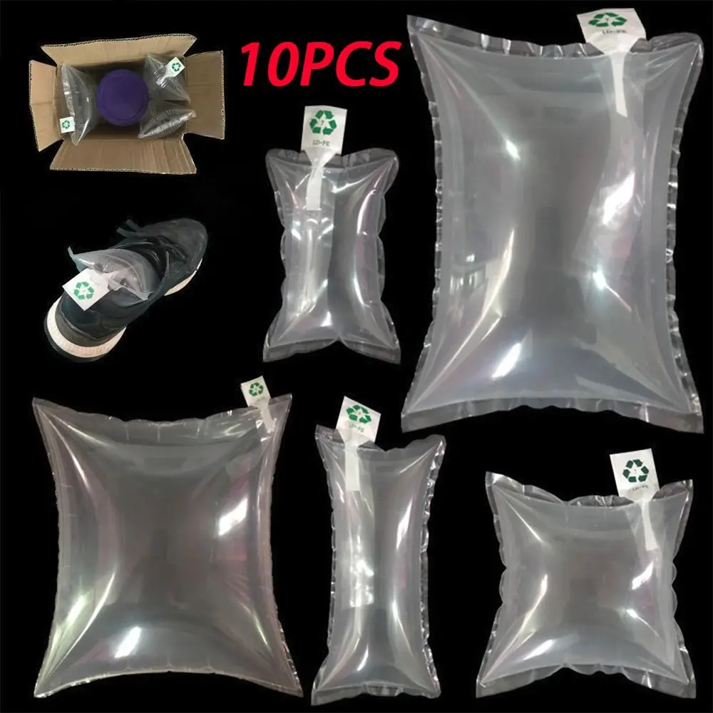 10Pcs Shockproof Bubble Wrap New Buffer Inflatable Air Inflatable Packaging Bag Column Plastic Air Cushion Bag Transportation