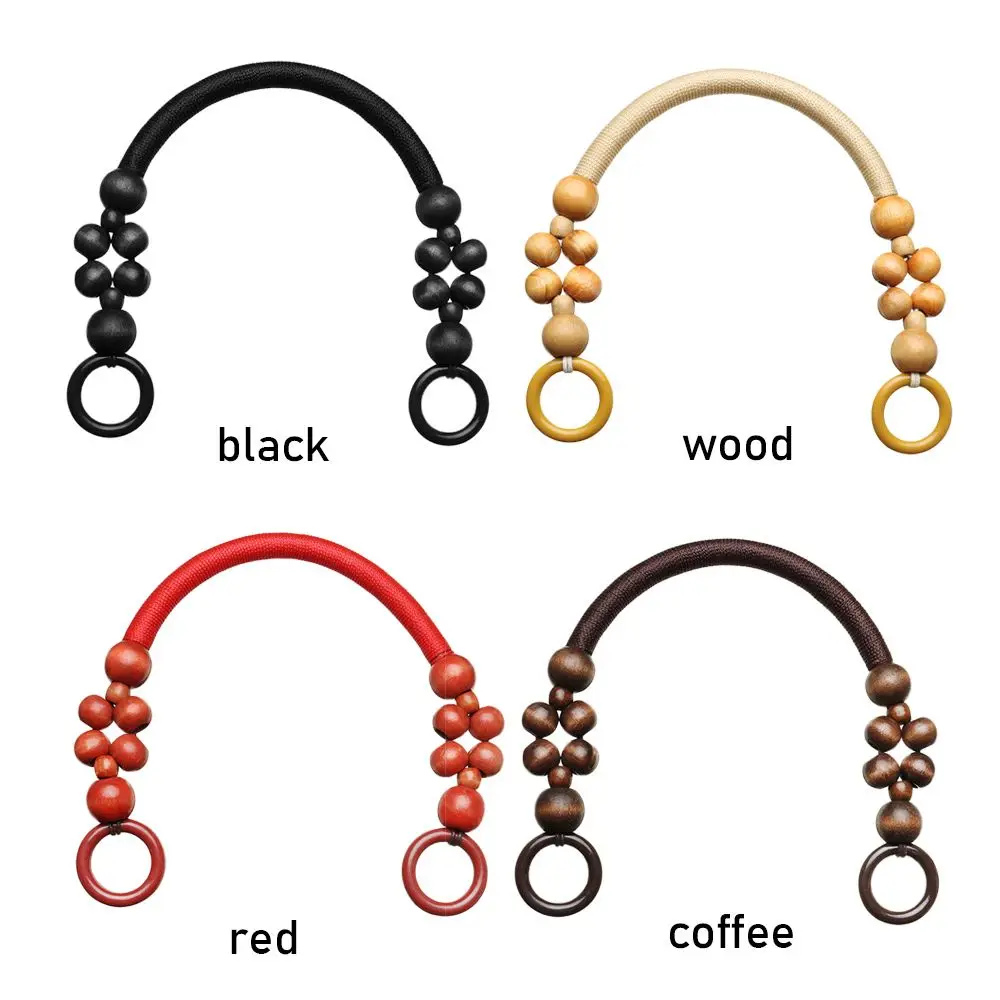 1Pcs Wooden Bead Bag Handle Rope Replacement Handbag Handle Shoulder Belt for Women Handbag DIY Bag Accessories New Fashion