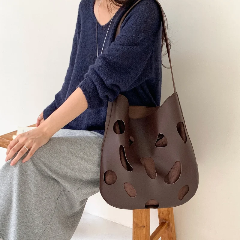 

Модная полая сумка через плечо, высококачественная большая сумка в стиле ретро, креативный брендовый дизайн, новая легкая роскошная пригородная сумка-мессенджер