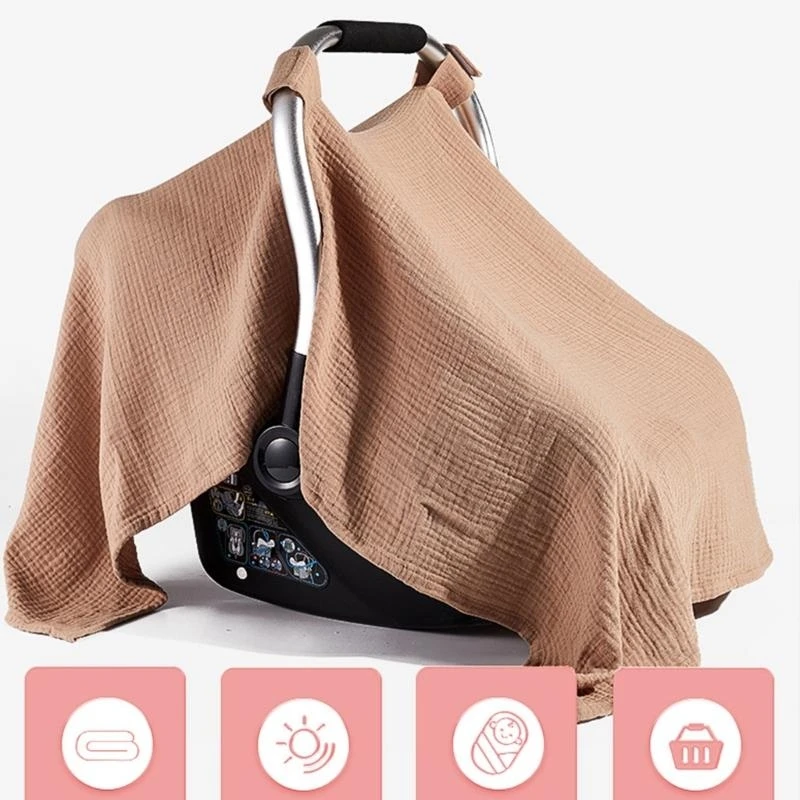 

J15U Multifunctional Car Seating Cover Baby Carseat Case Infants Shopping Cart Sleeve Pram Strollers Carrying Basket Cover