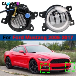 2 Pieces Car Right + Left LED Lens Fog Light Angel Eye DRL Daylight Assembly H11 For Ford Mustang 2005-2017 (Not Fit GT Model)