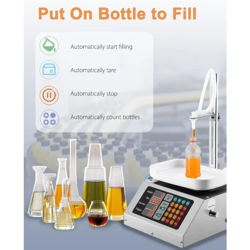 Liquid Filling Machine Bottle Filling Machine Peristaltic Pump 3-100g Bottling Machine for Liquid Weighing Filler