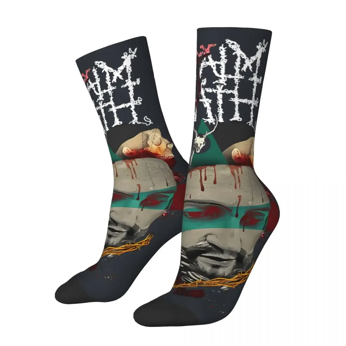 Funny Happy Fantastic Men's graphic Socks Vintage Harajuku Napalm Death Street Style Novelty Pattern Crew Crazy Sock Gift Printe