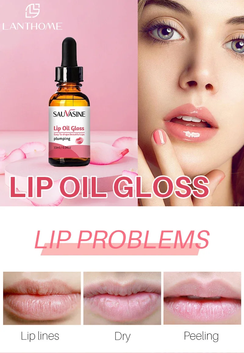 Lip Plumper Gloss Long-lasting Moisturizing Lip Oil Makeup Sexy Plump Lip Augmentation Mask Lighten Fine Lines Nourish Lip Care