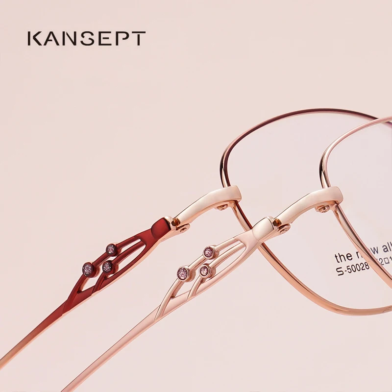 KANSEPT Women\'s Eyeglass Frame for Women Reading Glasses Ophthalmic Frames Man Optical Lenses Woman Trend 2024 Glass Eyepieces