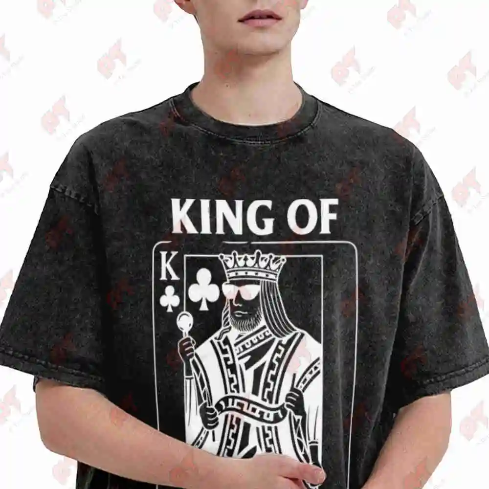 King Of Farts Joke Flatulence Prank Vintage Washed Tee Pure Cotton T-Shirt