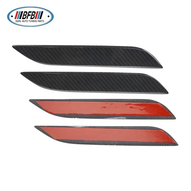 2025 Real Full  Carbon Fiber Add on Style Car Outside Door Handle Cover Trim for Tesla Model S 2016-2018