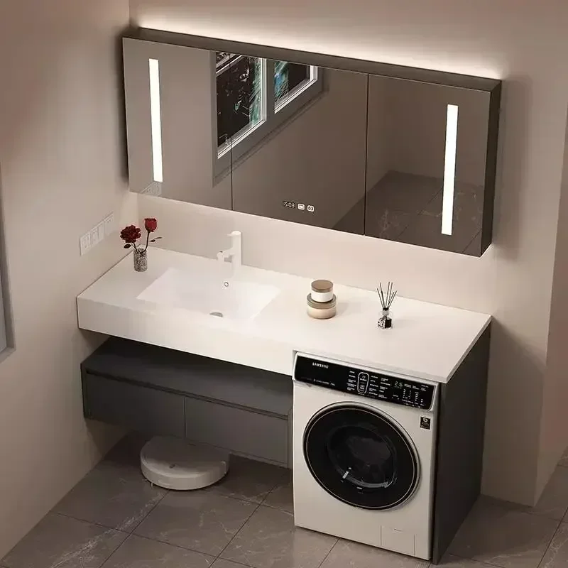 

factory direct salesCustomized wash basin, machine integrated cabinet, double-layer rock slab combined bathroom cabinet, toilet