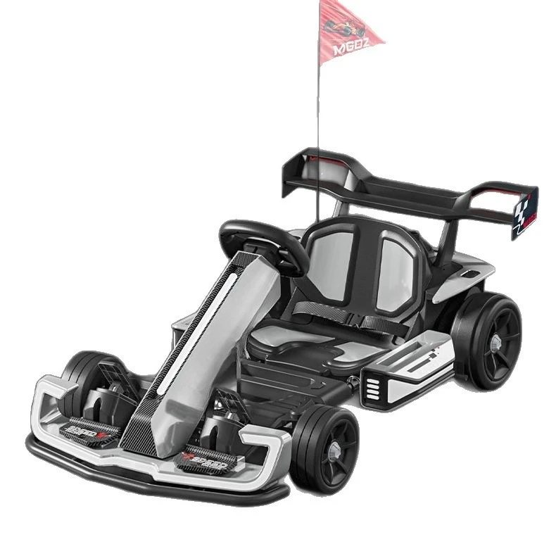 

New children's electric drift car, boys and girls can be remote controlled and human, extended telescopic electric kart