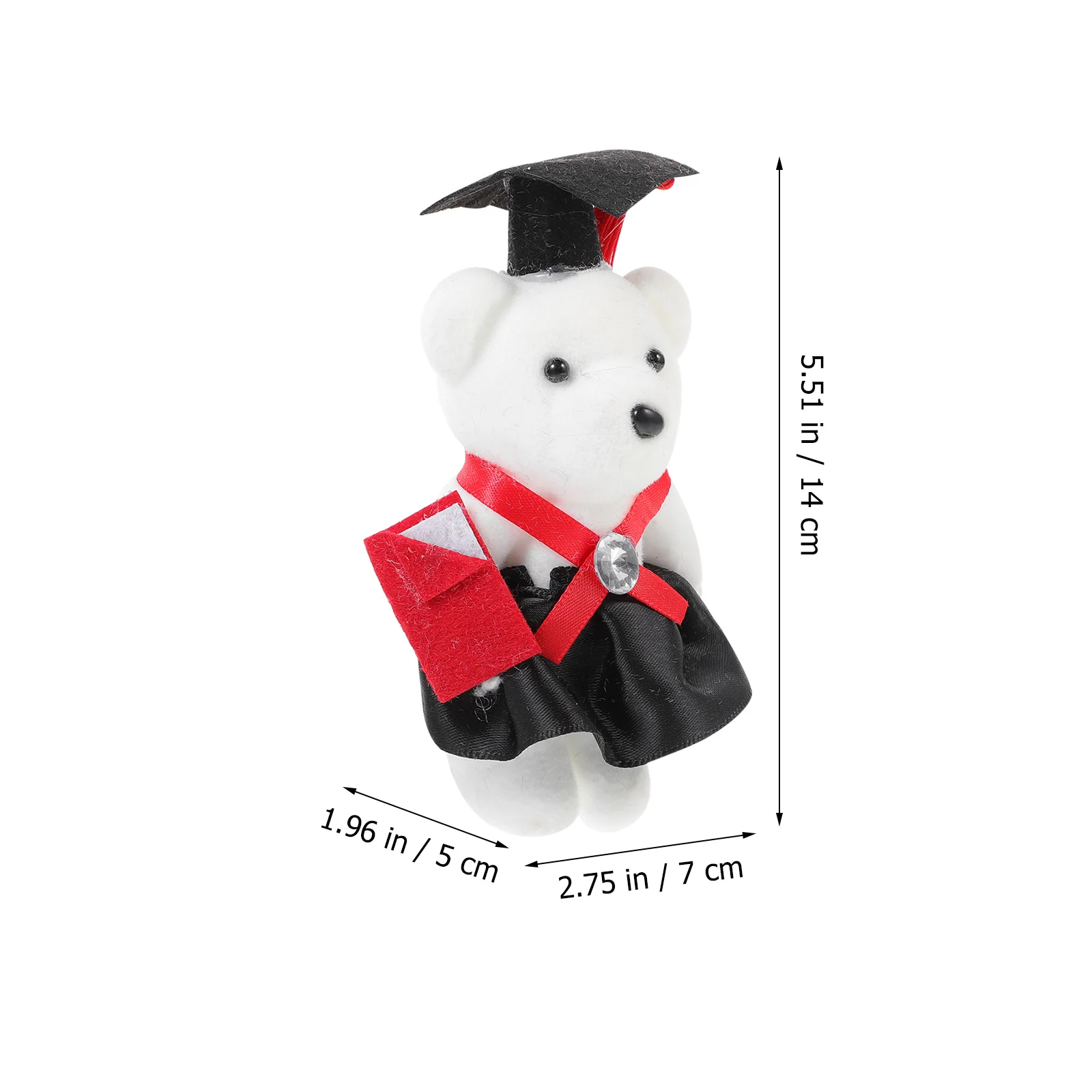 

4pcs 4 Pack Decorations High School Graduation Bear Cute Figurines Mini Gifts for Cap
