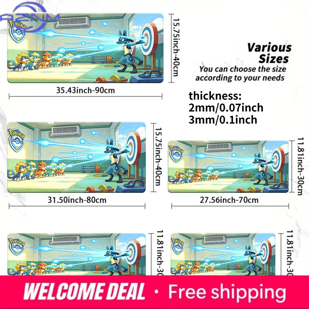 

Lucario Training Gym Gaming Mouse Pad with Non-Slip Rubber Base